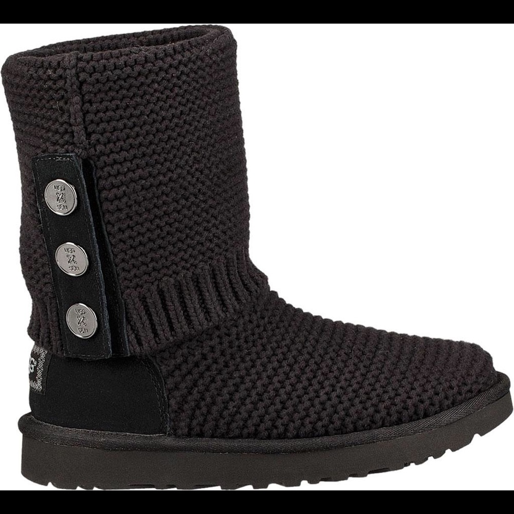 UGG black purl knit boots - Picture 2 of 8